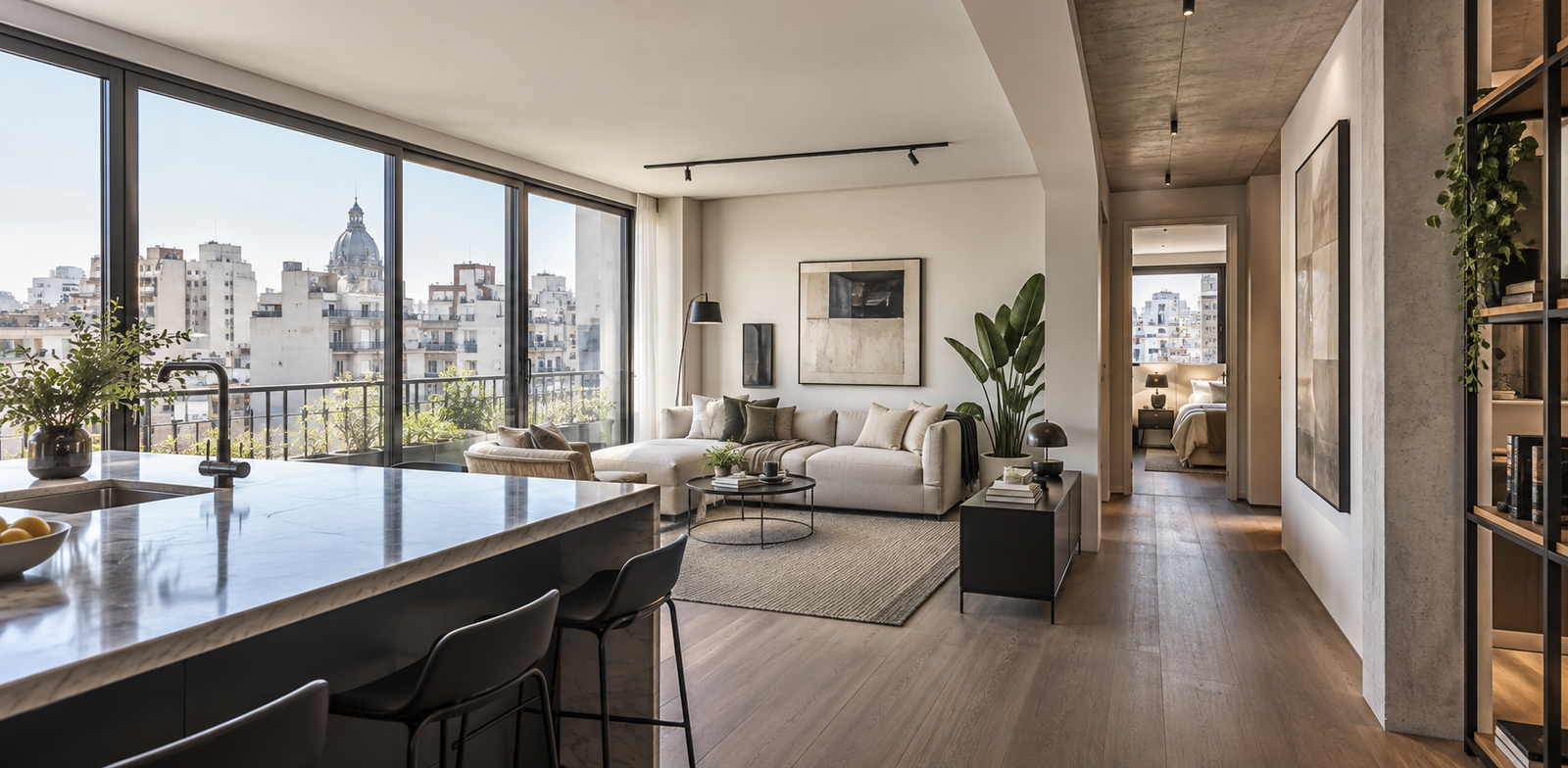 Interior remodelado con terminaciones contemporáneas